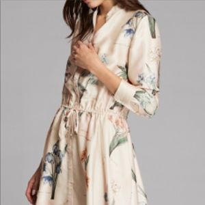 Ralph Lauren Floral Hanker-chief Hem Dress